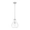 Z-Lite Bon Air Pendant, 1-Light, 10 In.W x 13.75 In.H, Brushed Nickel/Clear 496P10-BN - alternate 1